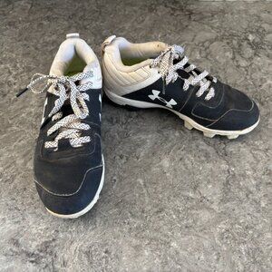 Baseball Cleats - Under Armour - Size 1Y - Kids' Cleats - Black Baseball Cleats